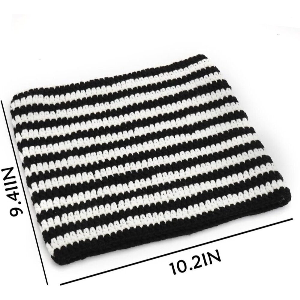Crochet Cat Ear Beanie Womens Winter Knit Slouchy Hat Gift - Picture 7 of 7